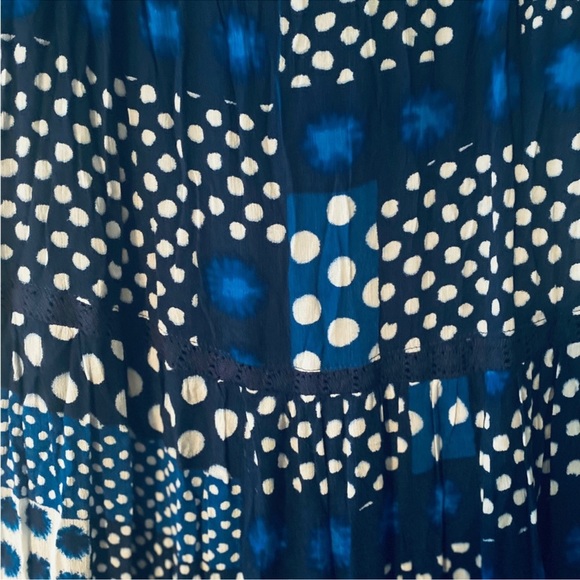 Lane Bryant Plus Size 16 Boho
Strapless Blue Patchwork Maxi Dress
Size 16 NWT - Picture 9 of 13